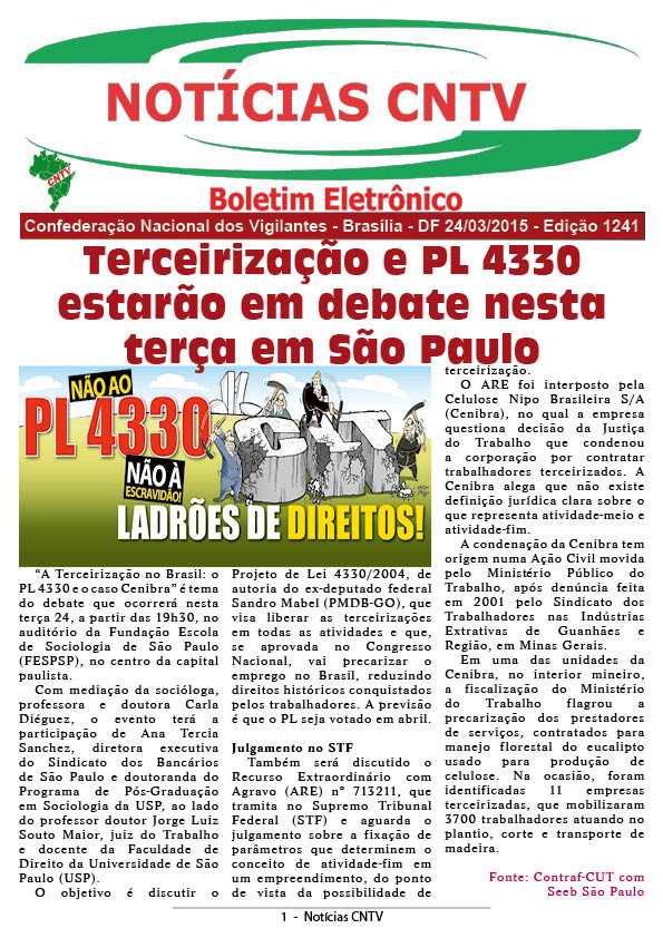 Boletim Eletrônico 24/03/2015