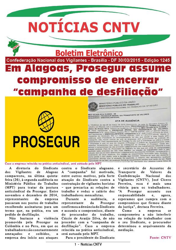 Boletim Eletrônico 30/03/2015