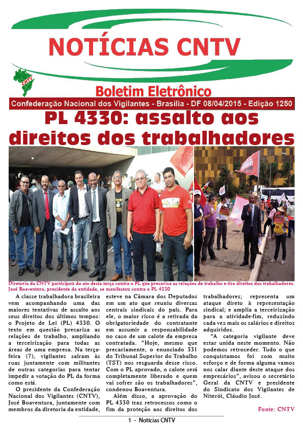 Boletim Eletrônico 08/04/2015