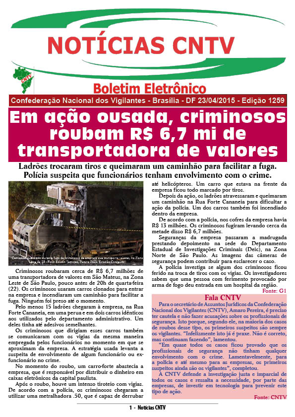 Boletim Eletrônico 23/04/2015