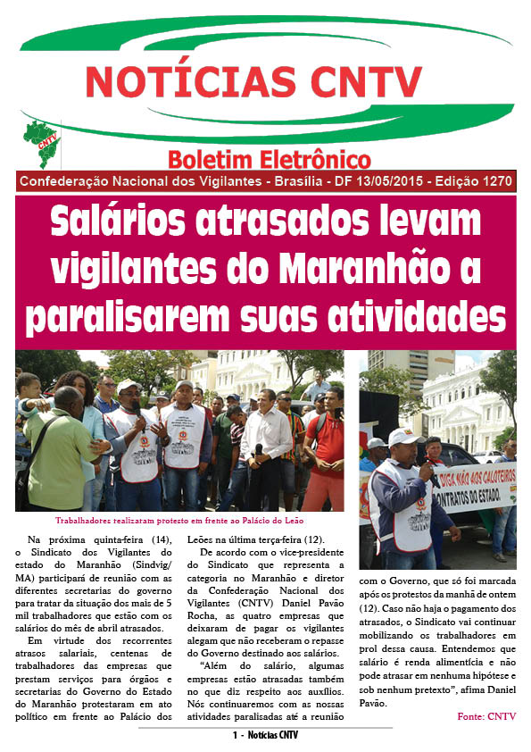 Boletim eletrônico 13/05/2015