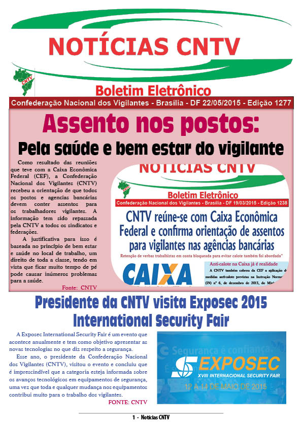 Boletim eletrônico 22/05/2015