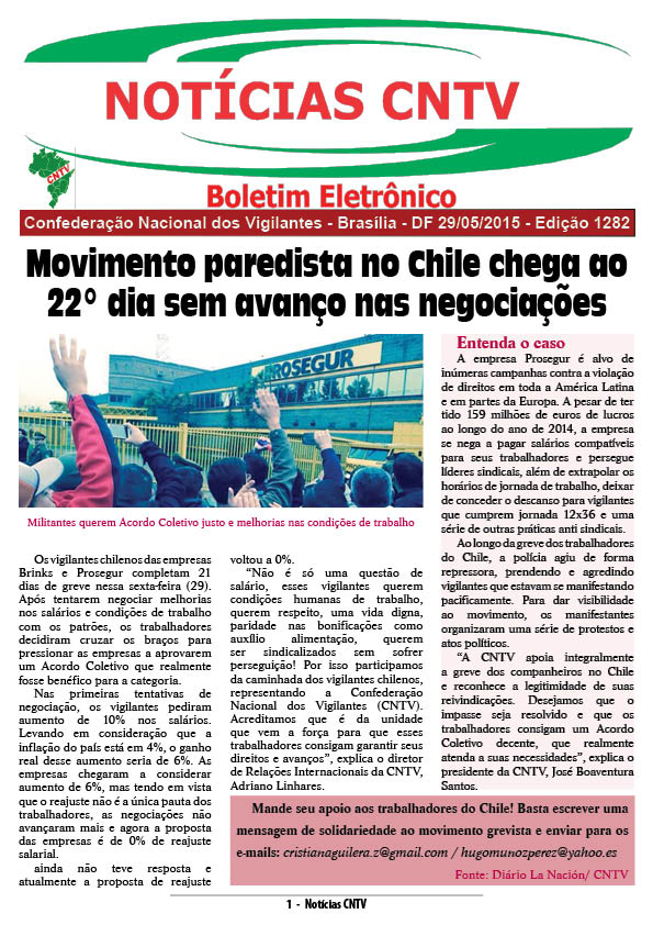 Boletim eletrônico 29/05/2015