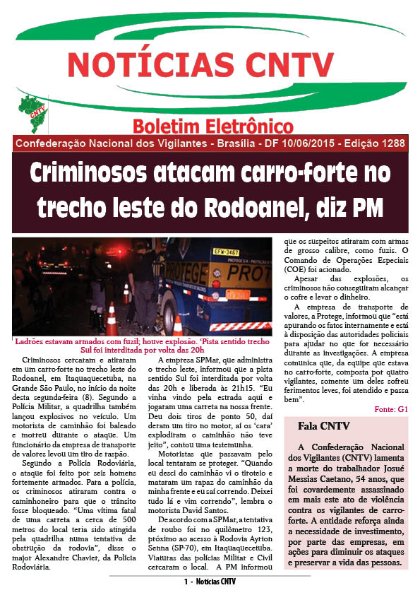 Boletim eletrônico 10/06/2015