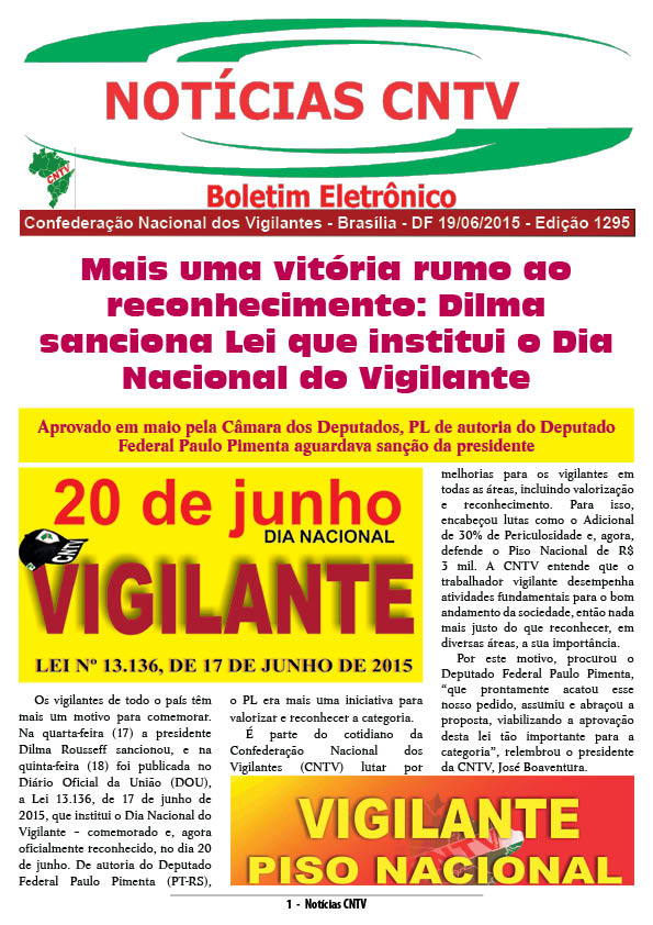 Boletim eletrônico 19/06/2015
