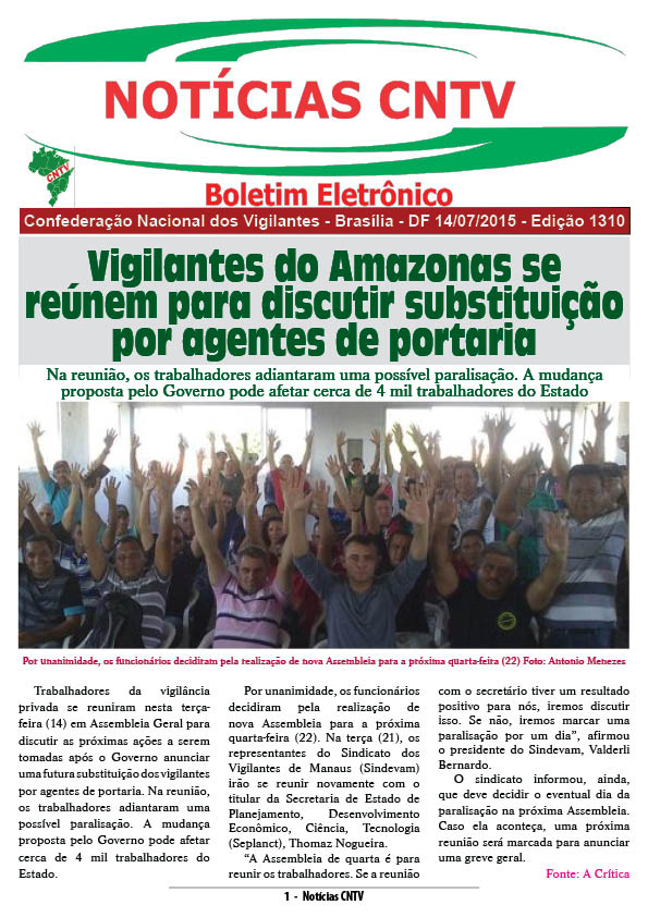 Boletim eletrônico 14/07/2015