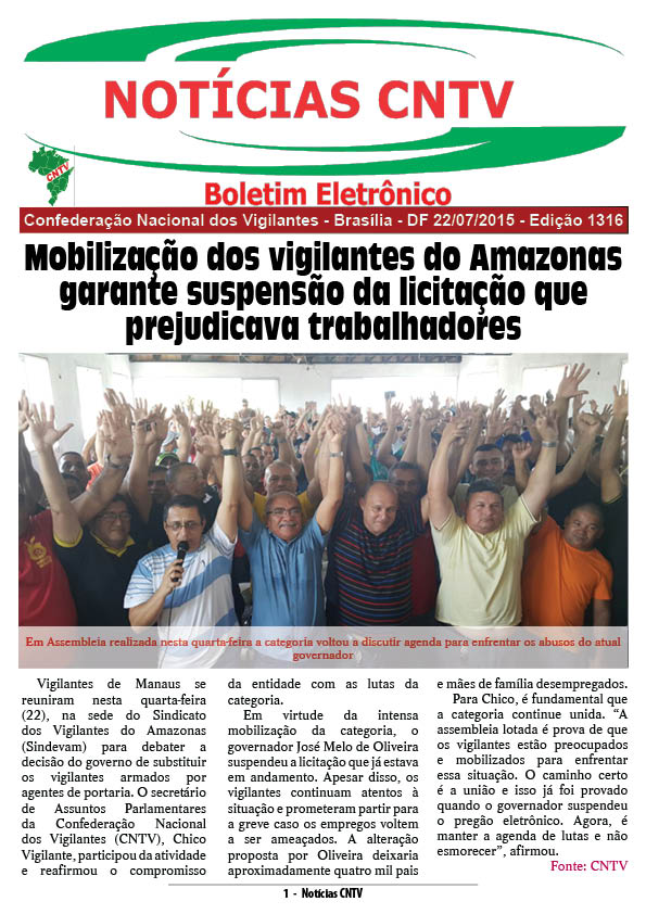 Boletim eletrônico 22/07/2015