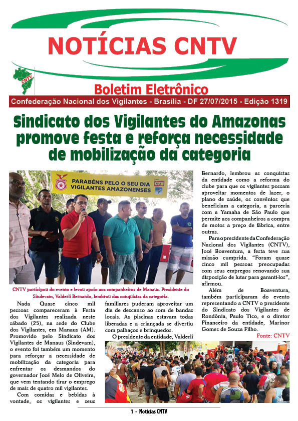 Boletim eletrônico 27/07/2015