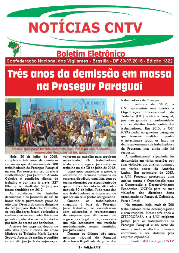 Boletim eletrônico 30/07/2015