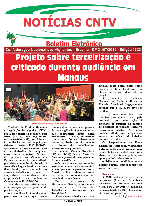 Boletim eletrônico 31/07/2015