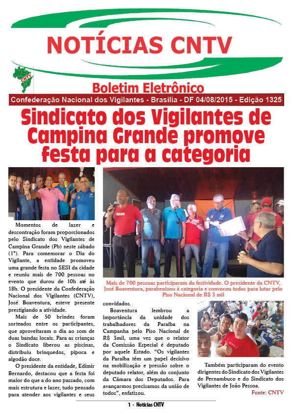 Boletim eletrônico 04/08/2015