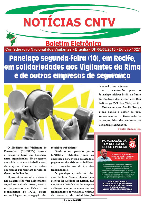 Boletim eletrônico 06/08/2015