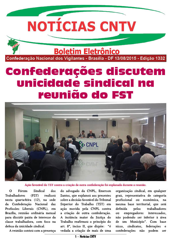 Boletim eletrônico 13/08/2015