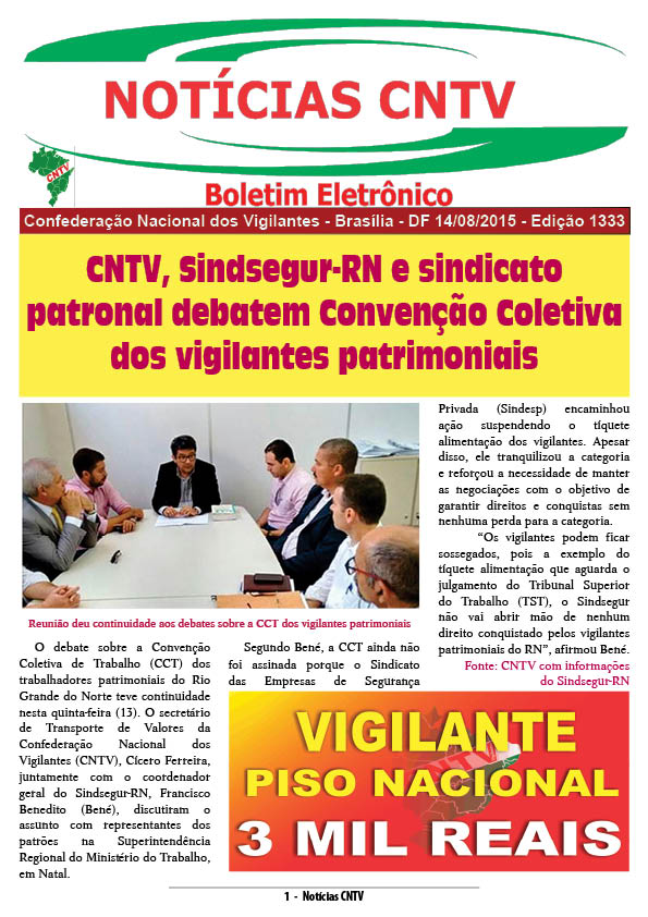 Boletim eletrônico 14/08/2015