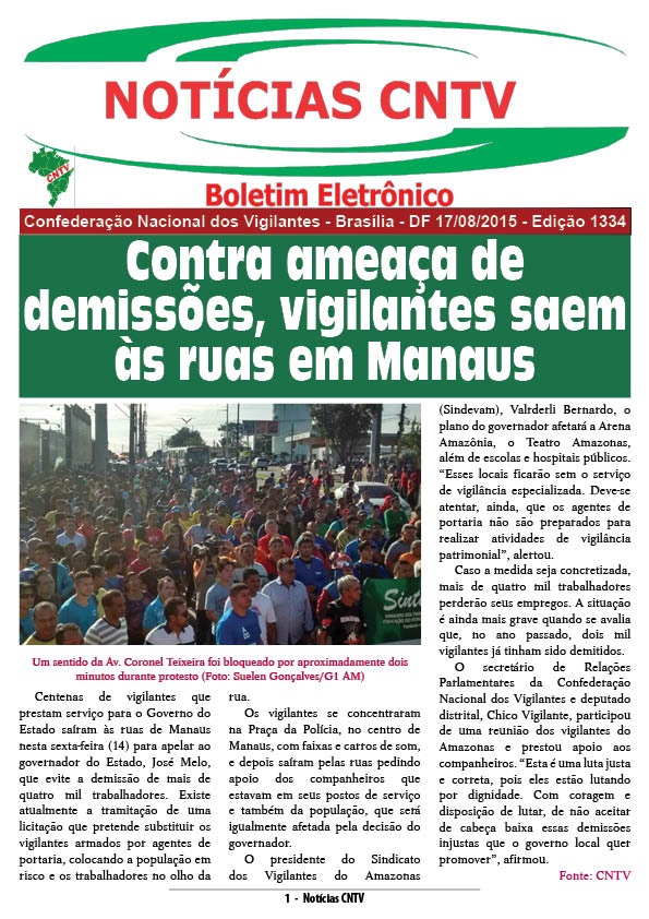 Boletim eletrônico 17/08/2015