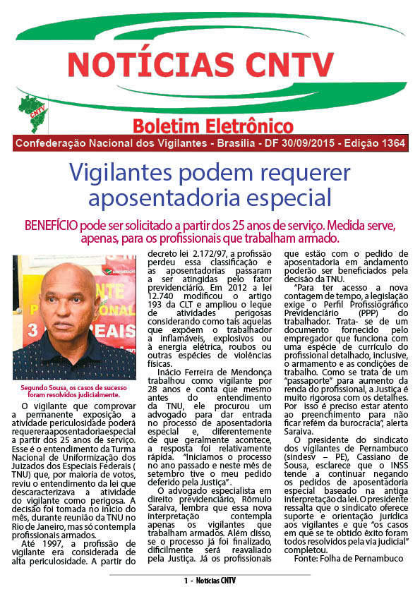 Boletim eletrônico 30/09/2015