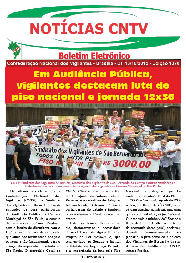 Boletim eletrônico 13/10/2015