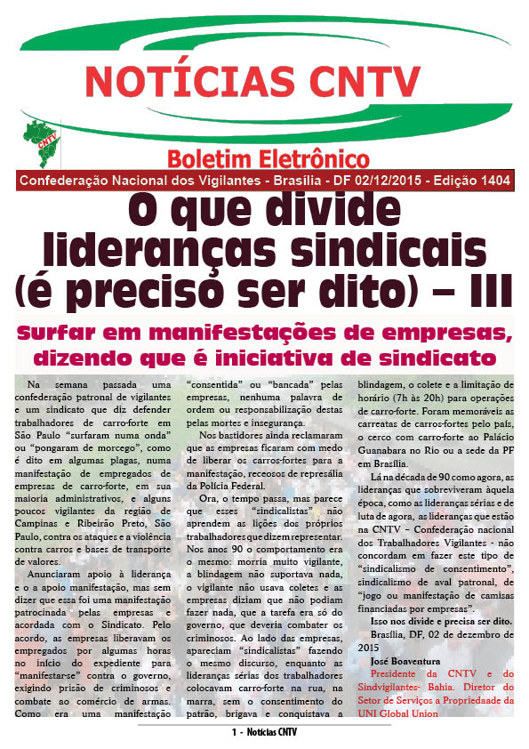 Boletim eletrônico 02/12/2015