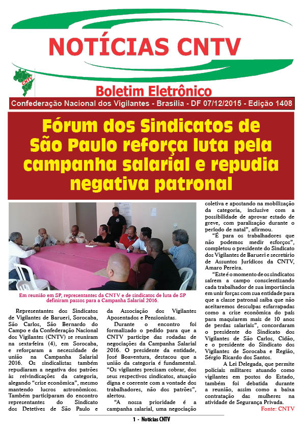 Boletim eletrônico 07/12/2015