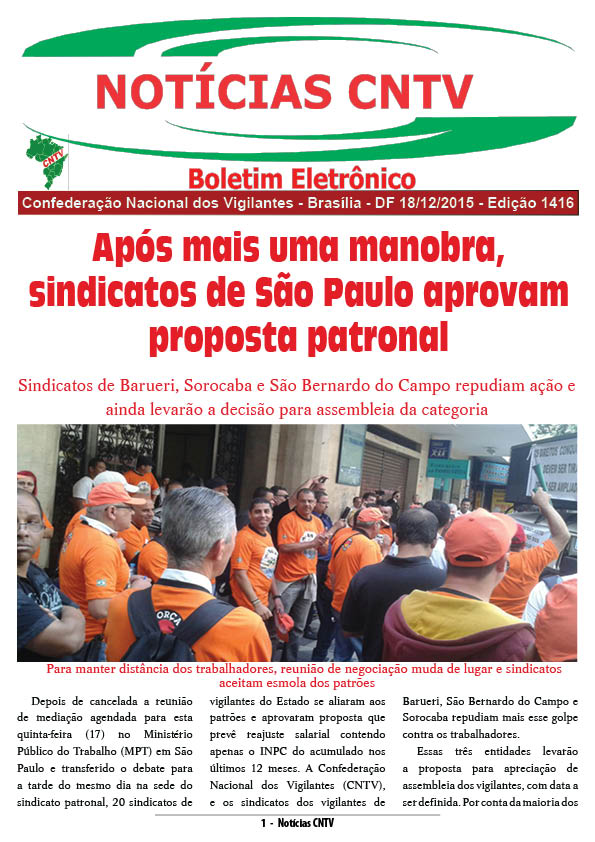Boletim eletrônico 18/12/2015