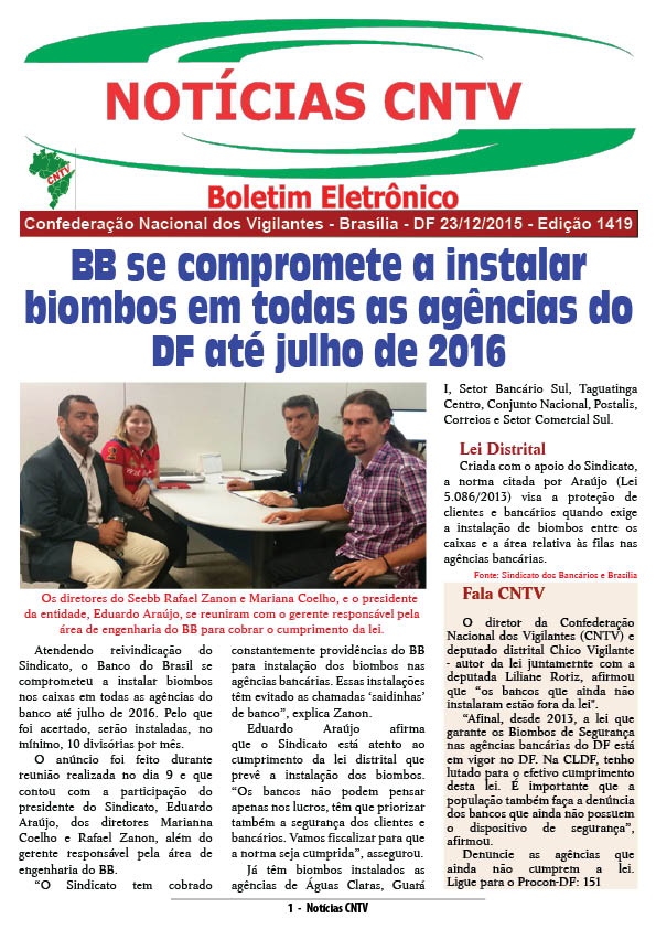 Boletim eletrônico 23/12/2015